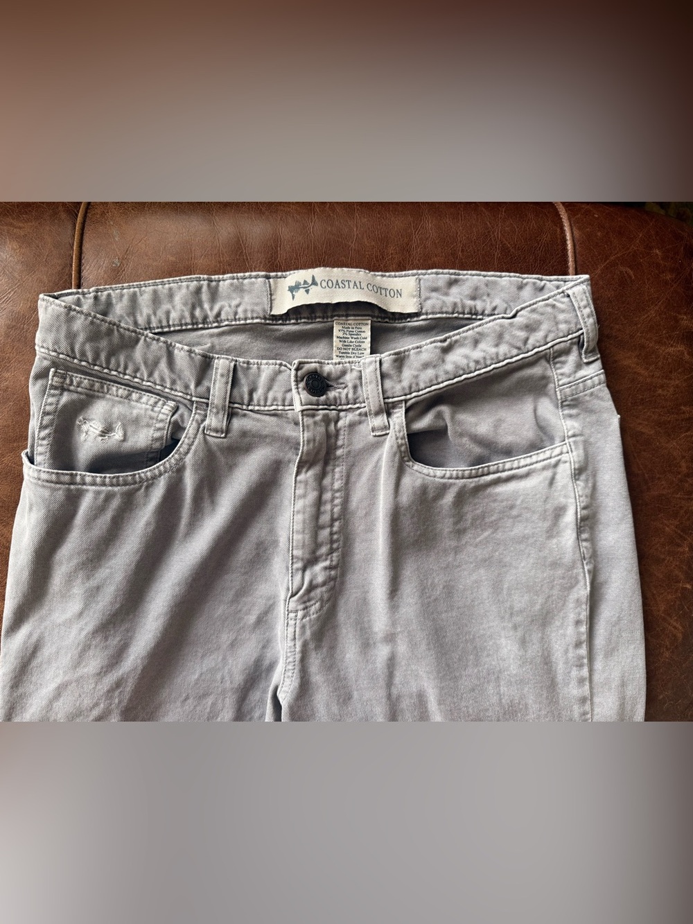 Coastal Cotton Men’s Stone Twill 5 Pocket Chino 30/32